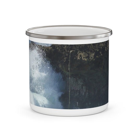 Surfer's Saving Rope - Enamel Camping Mug 12oz
