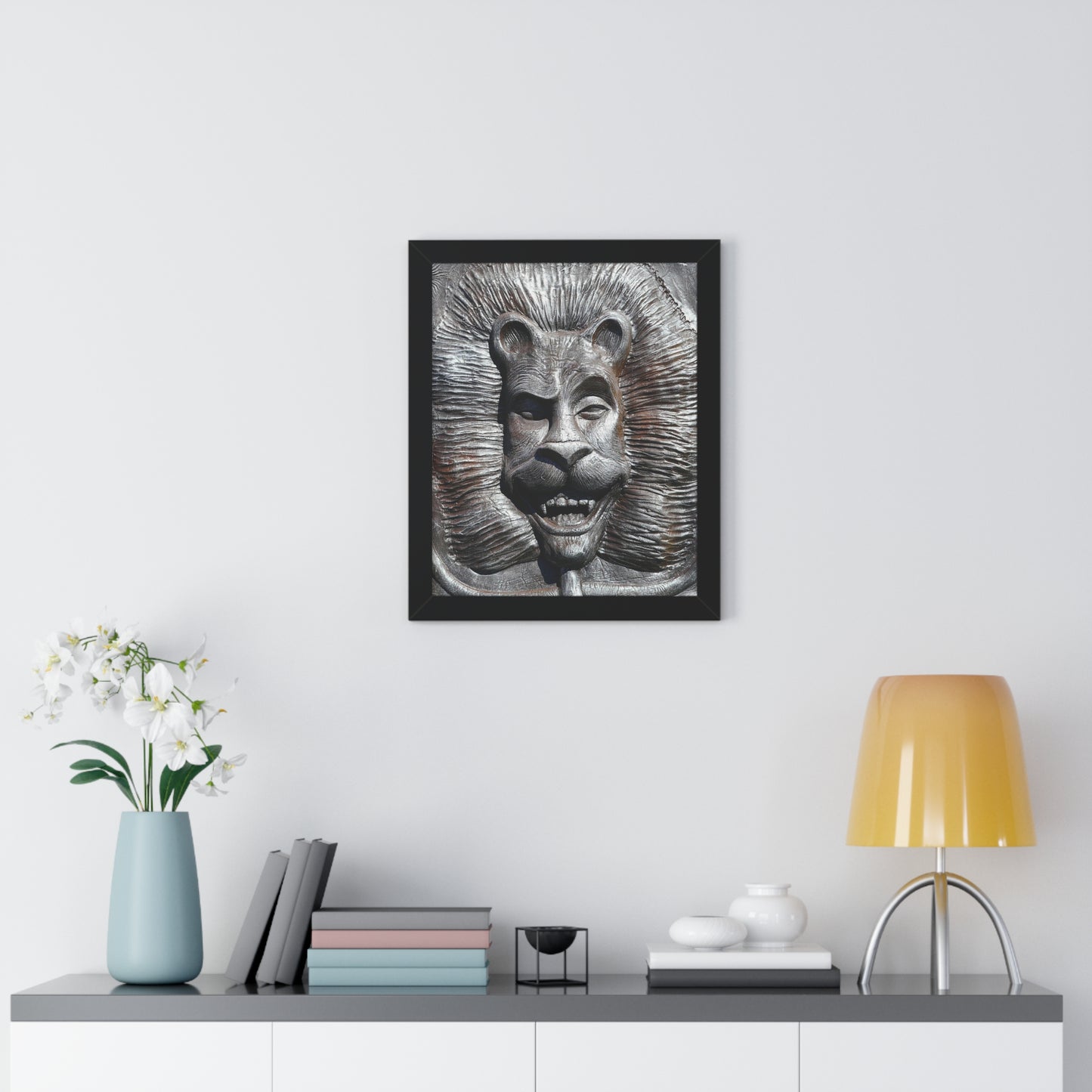 Lion's Friends Forever - Framed Vertical Poster