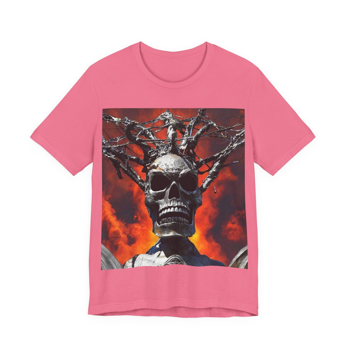 Skull Warrior Inferno Stare - Unisex Jersey Short Sleeve Tee