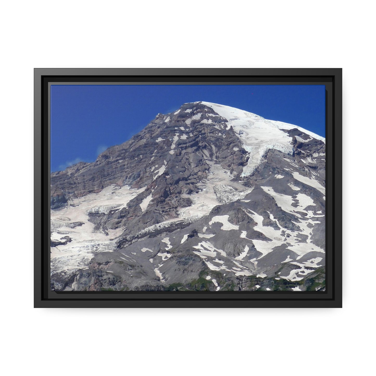 Majestic Mt. Rainier - Matte Canvas, Black Frame - Fry1Productions