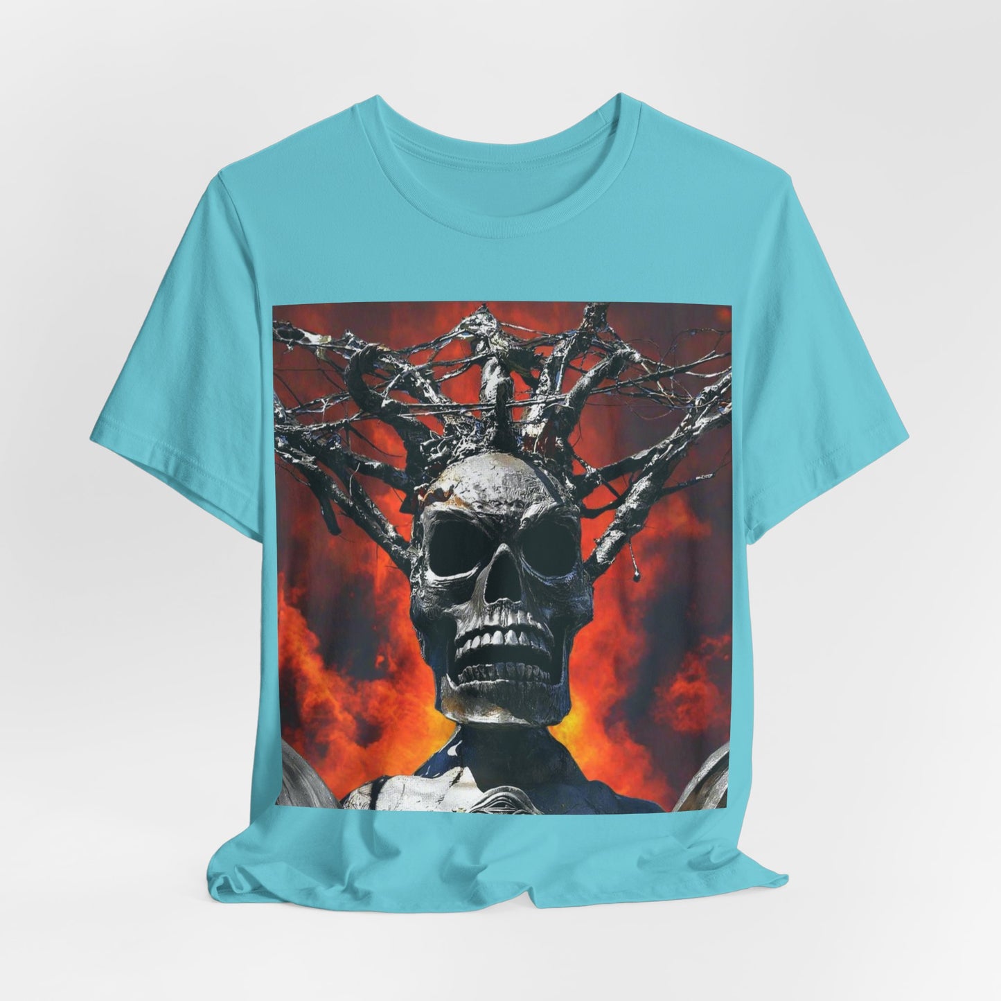 Skull Warrior Inferno Stare - Unisex Jersey Short Sleeve Tee