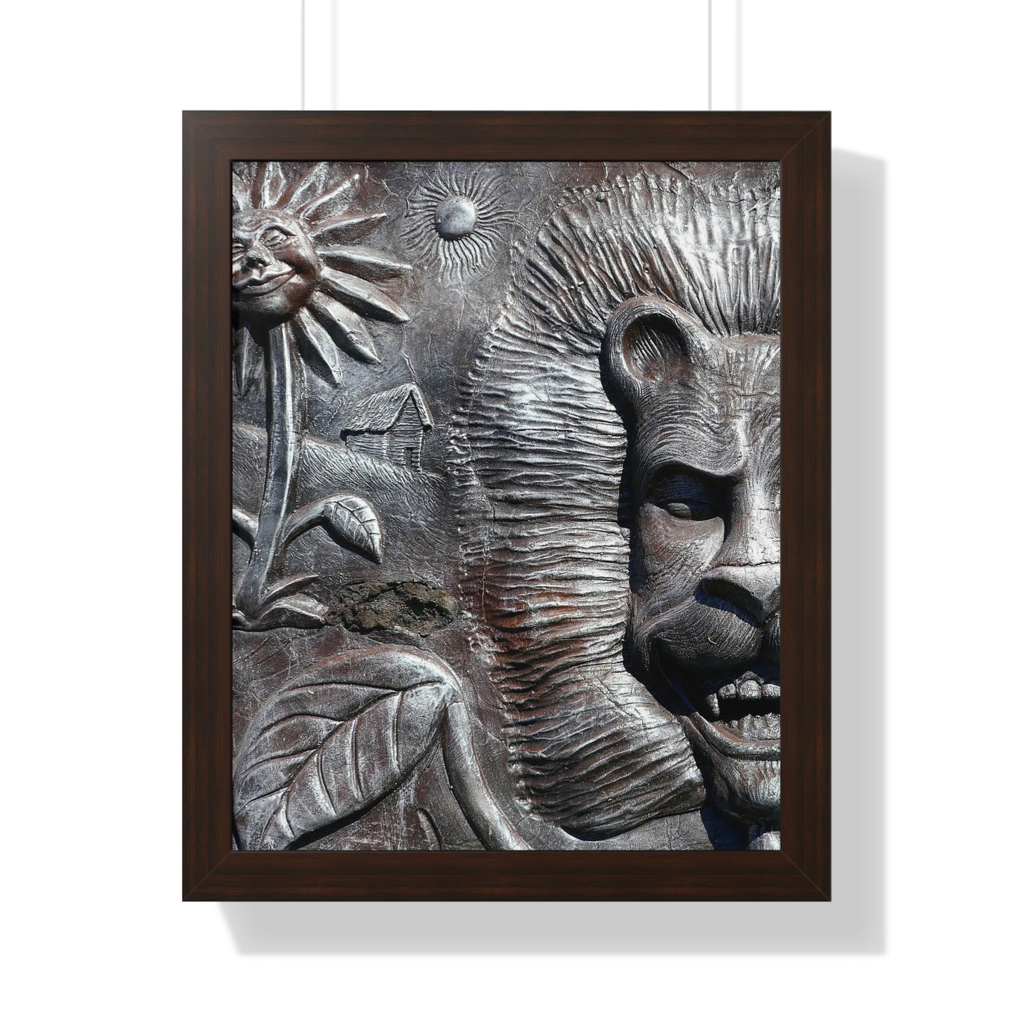 Lion's Friends Forever V2 - Framed Vertical Poster