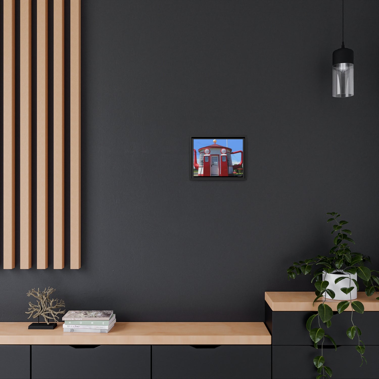 Awesome Teapot Dome Service Station - Matte Canvas, Black Frame - Fry1Productions