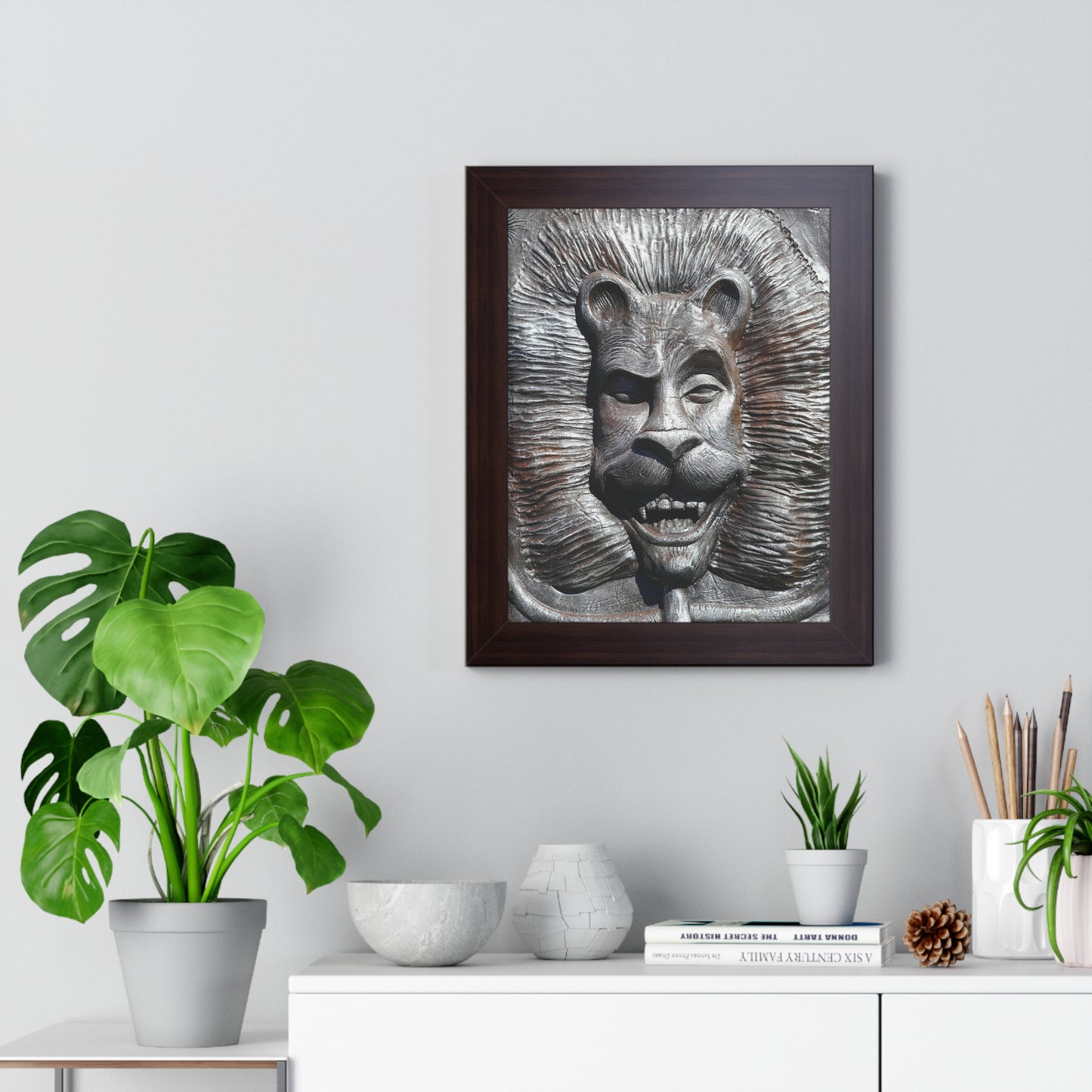 Lion's Friends Forever - Framed Vertical Poster