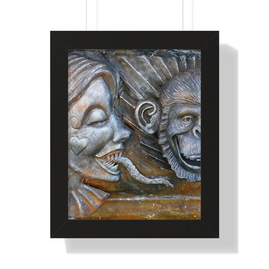 Snakily Speaking - Framed Vertical Poster