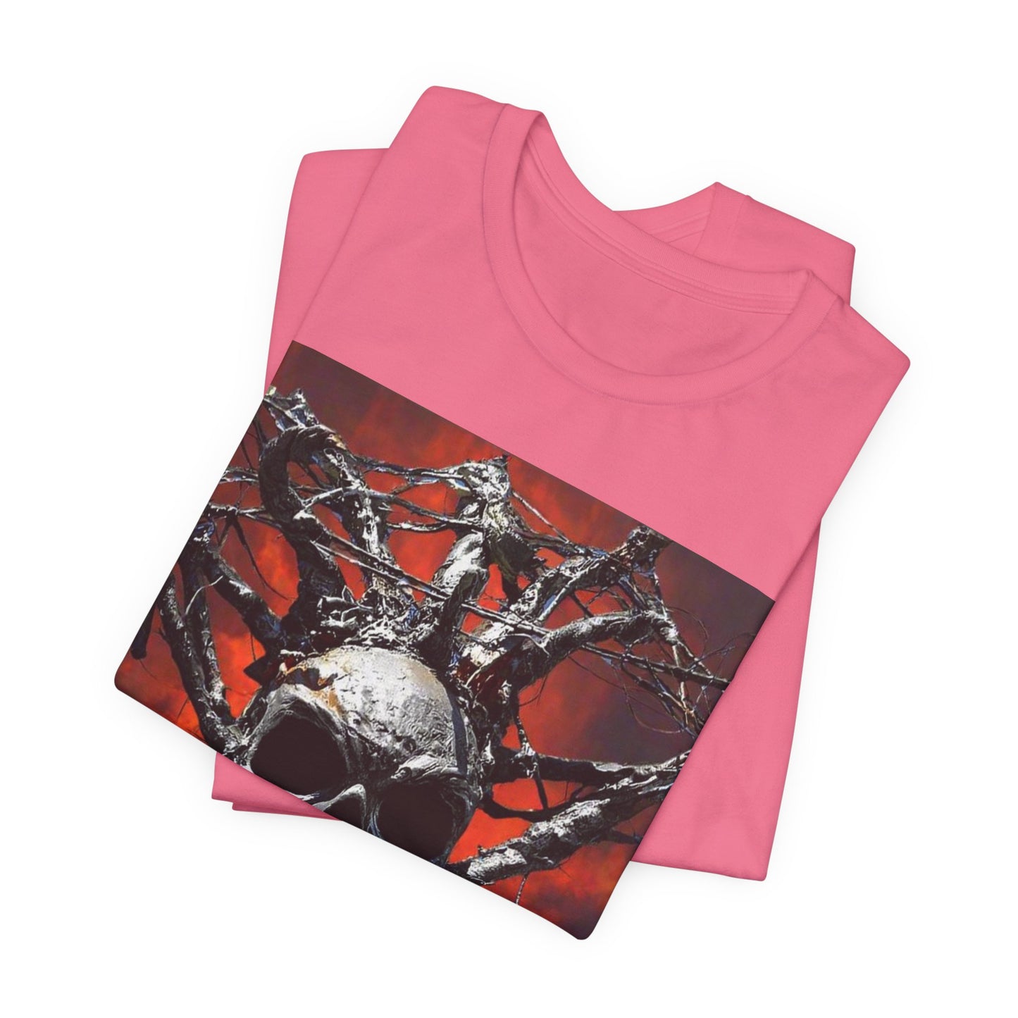 Skull Warrior Inferno Stare - Unisex Jersey Short Sleeve Tee