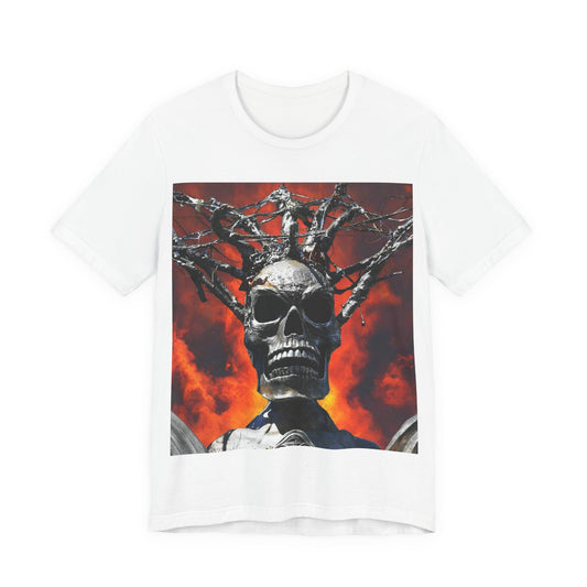 Skull Warrior Inferno Stare - Unisex Jersey Short Sleeve Tee