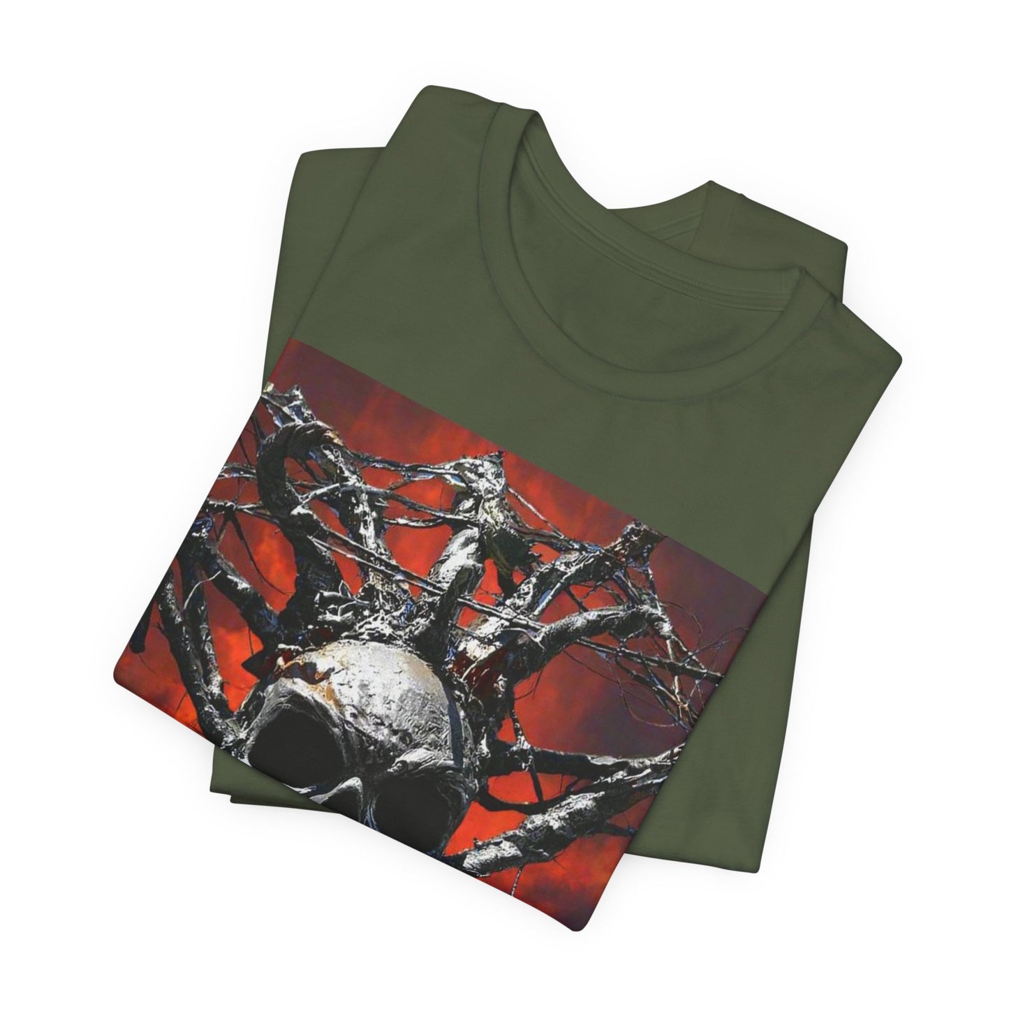 Skull Warrior Inferno Stare - Unisex Jersey Short Sleeve Tee