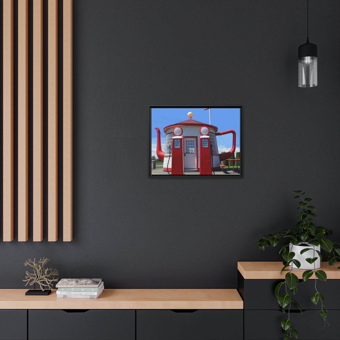 Awesome Teapot Dome Service Station - Matte Canvas, Black Frame - Fry1Productions