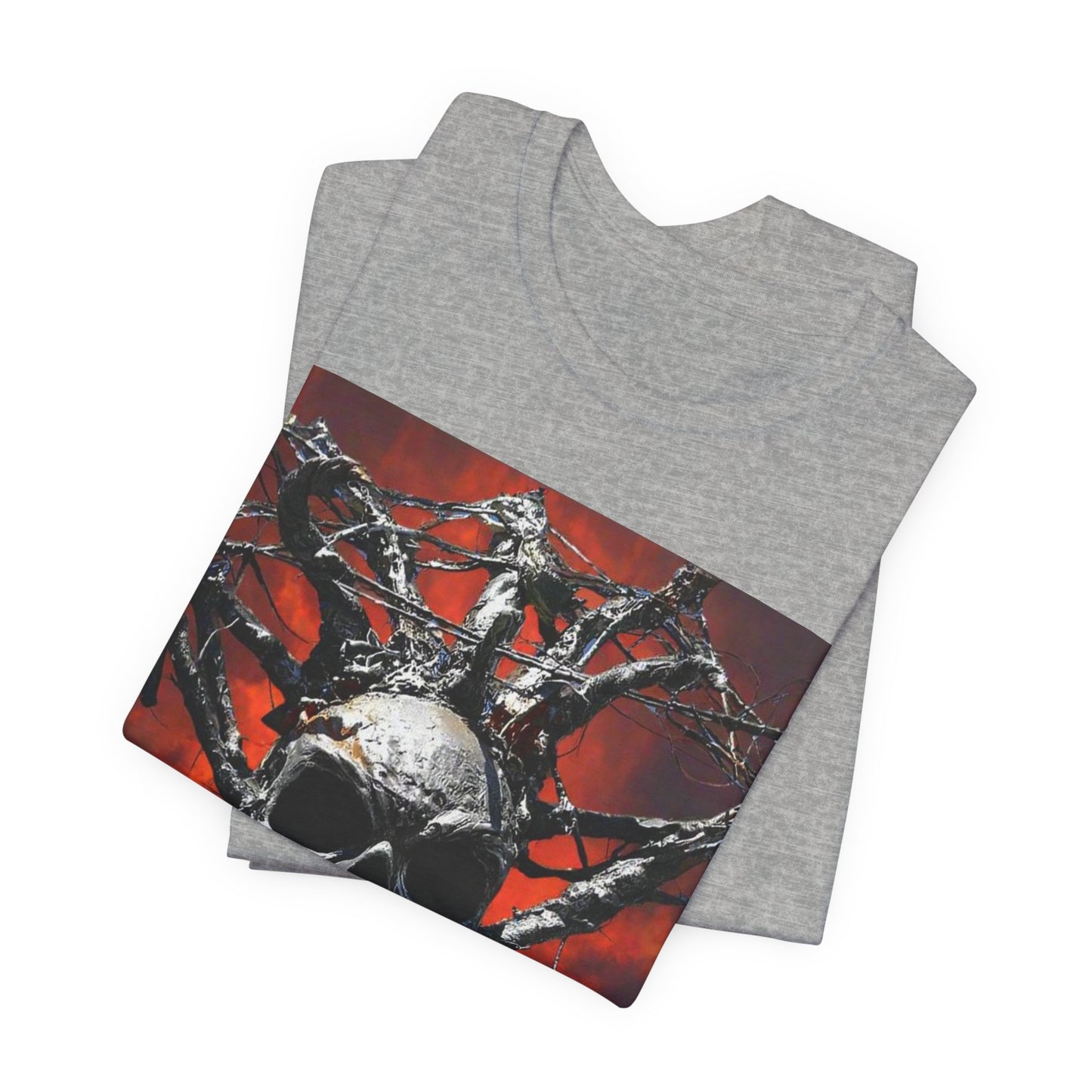 Skull Warrior Inferno Stare - Unisex Jersey Short Sleeve Tee