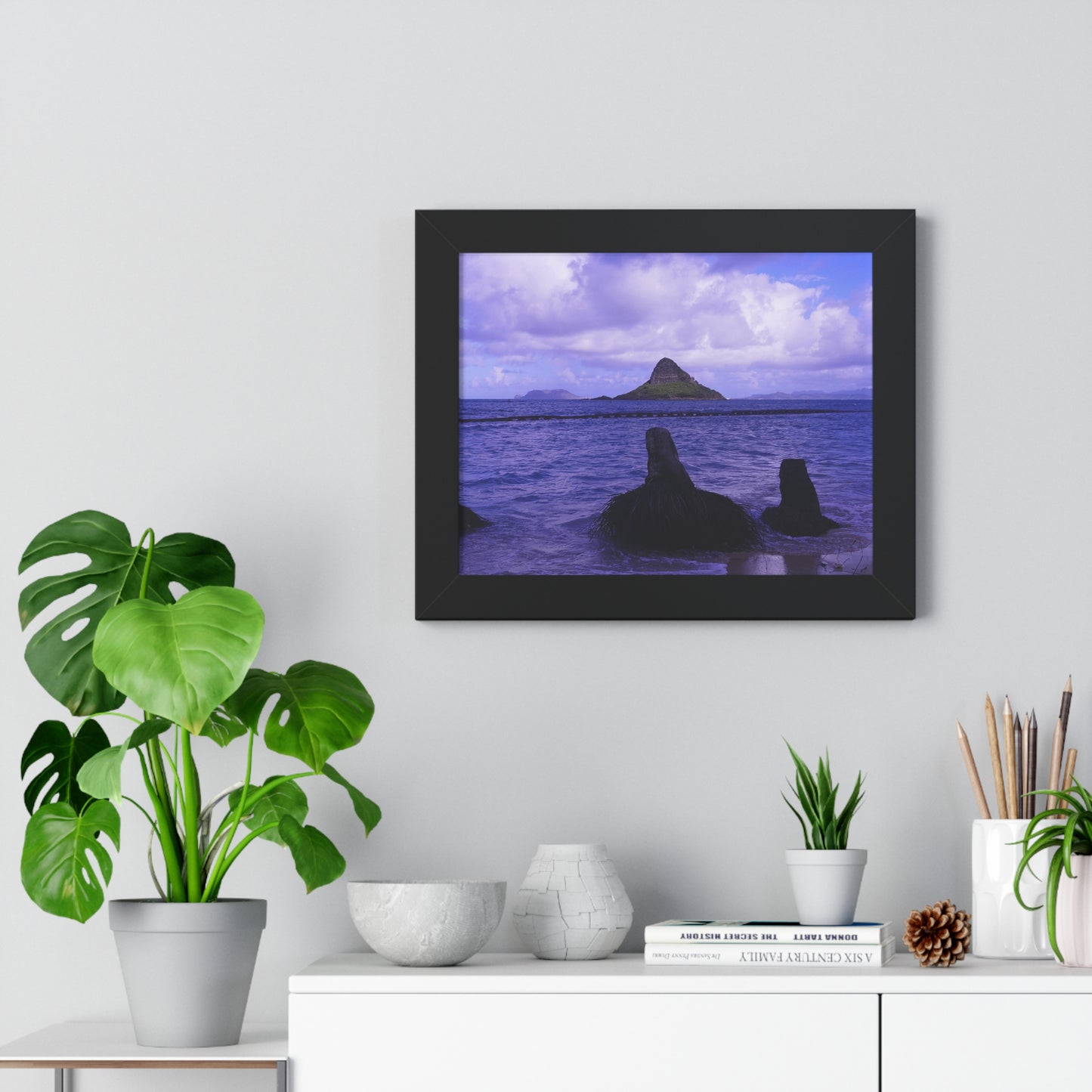 Wade To Chinaman's Hat - Framed Horizontal Poster
