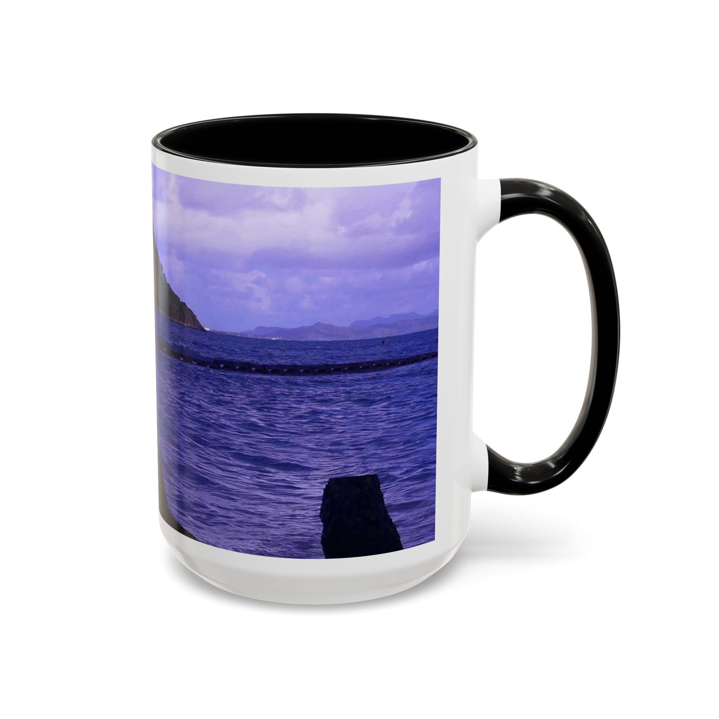 Wade To Chinaman's Hat - Accent Coffee Mug (11, 15oz)