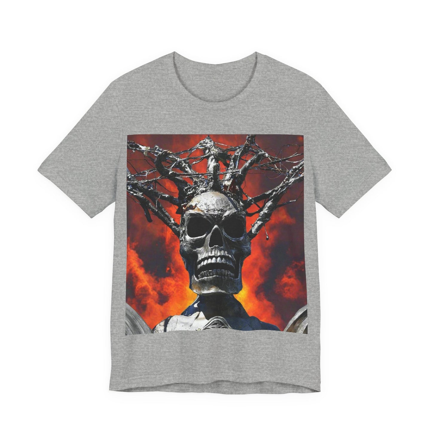 Skull Warrior Inferno Stare - Unisex Jersey Short Sleeve Tee