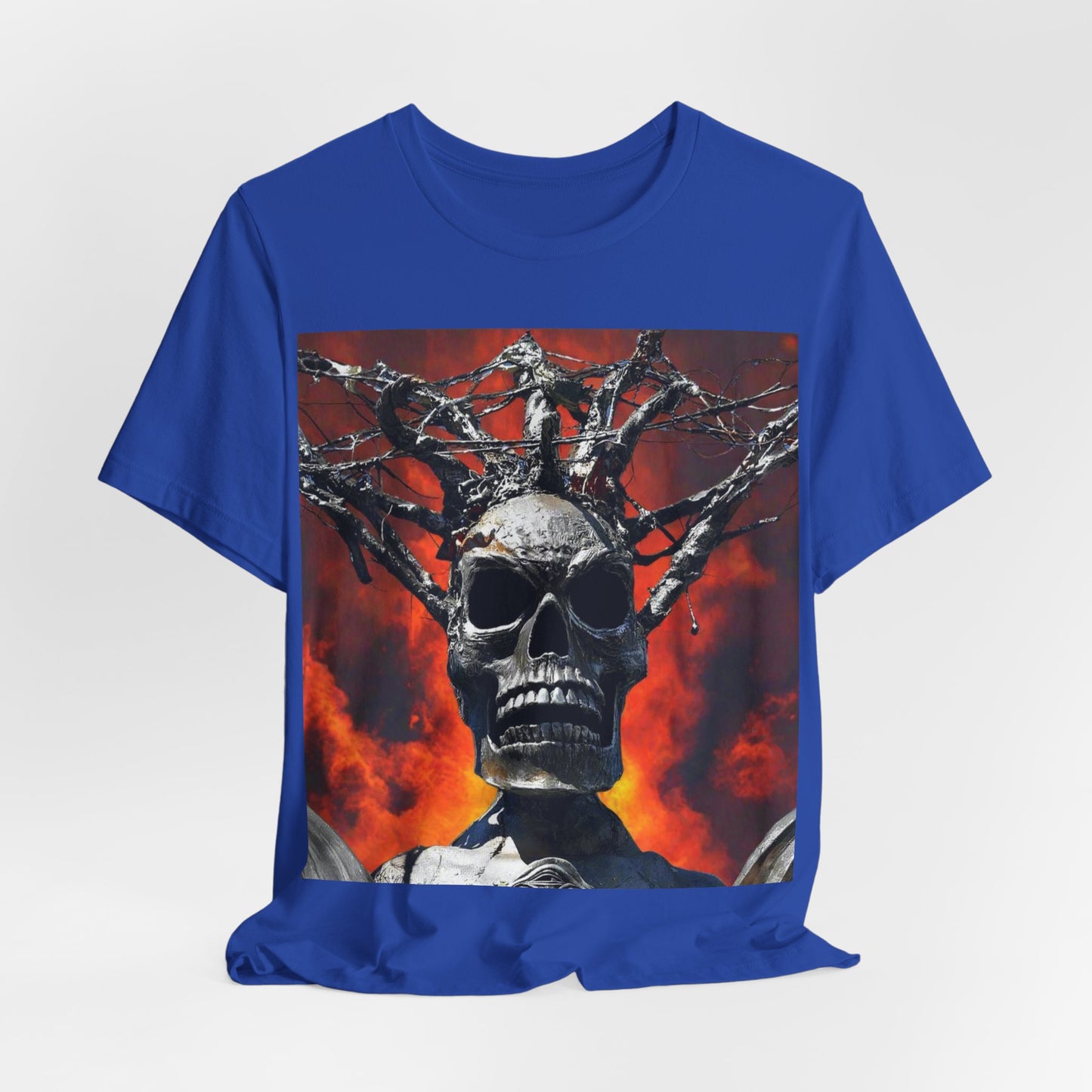 Skull Warrior Inferno Stare - Unisex Jersey Short Sleeve Tee