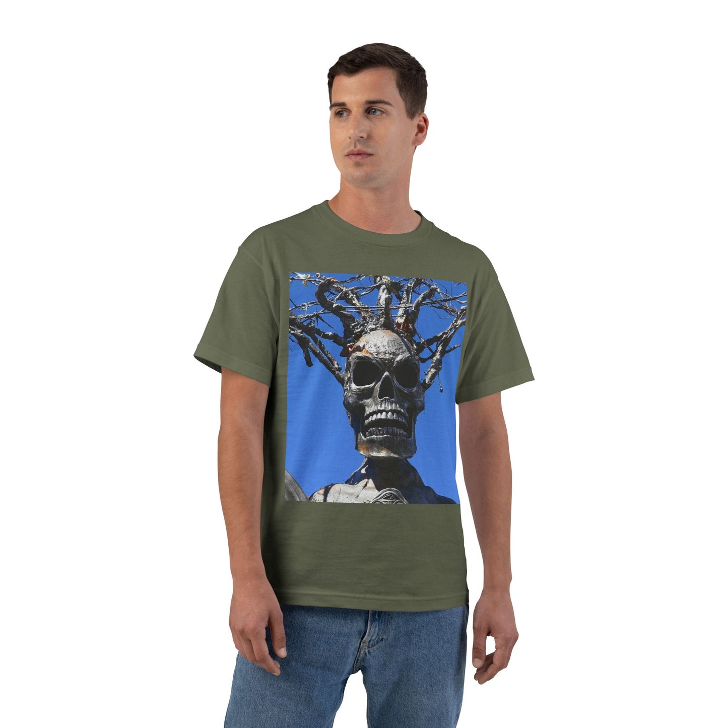 Skull Warrior Stare - Beefy-T  Short-Sleeve T-Shirt