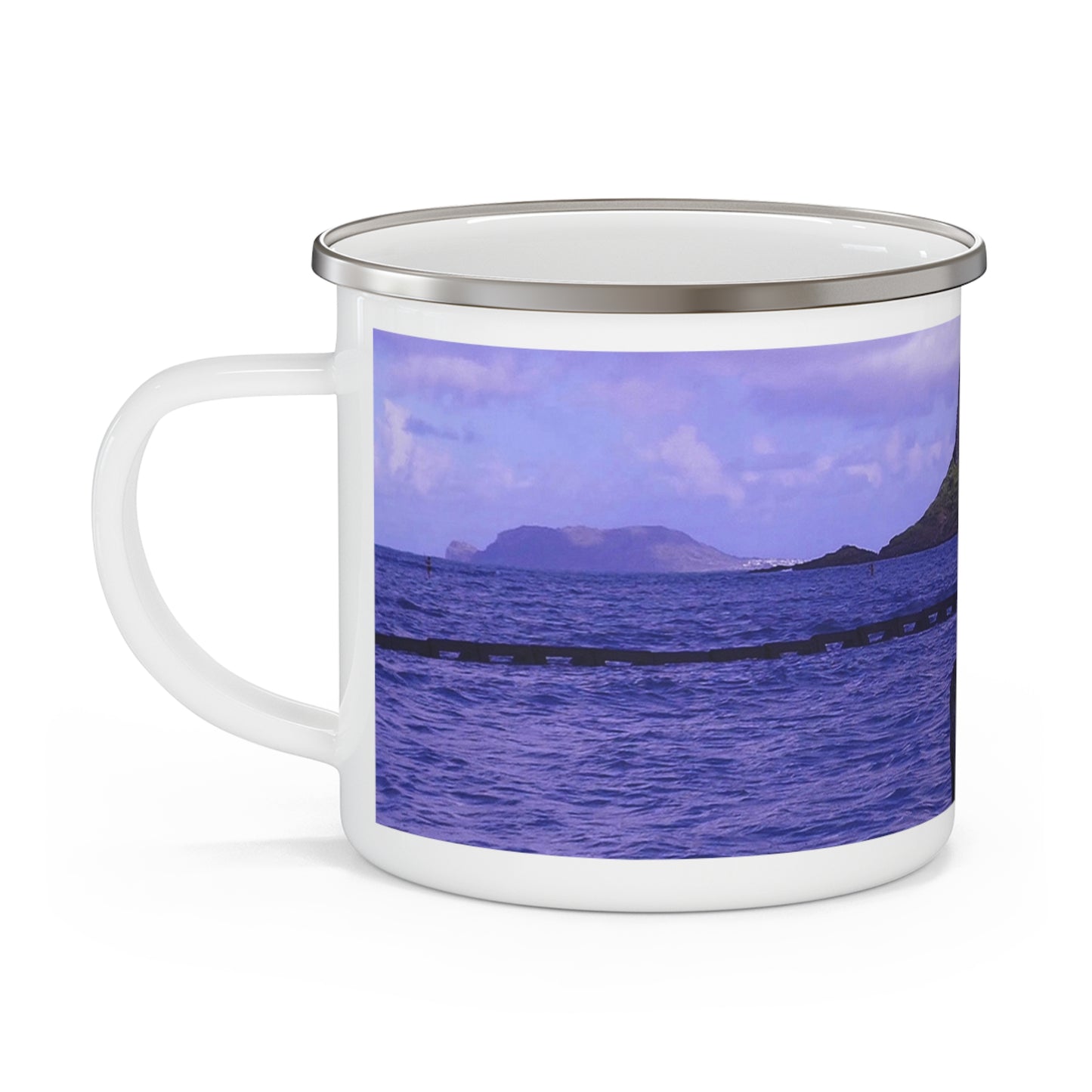 Wade To Chinaman's Hat - Enamel Camping Mug 12oz