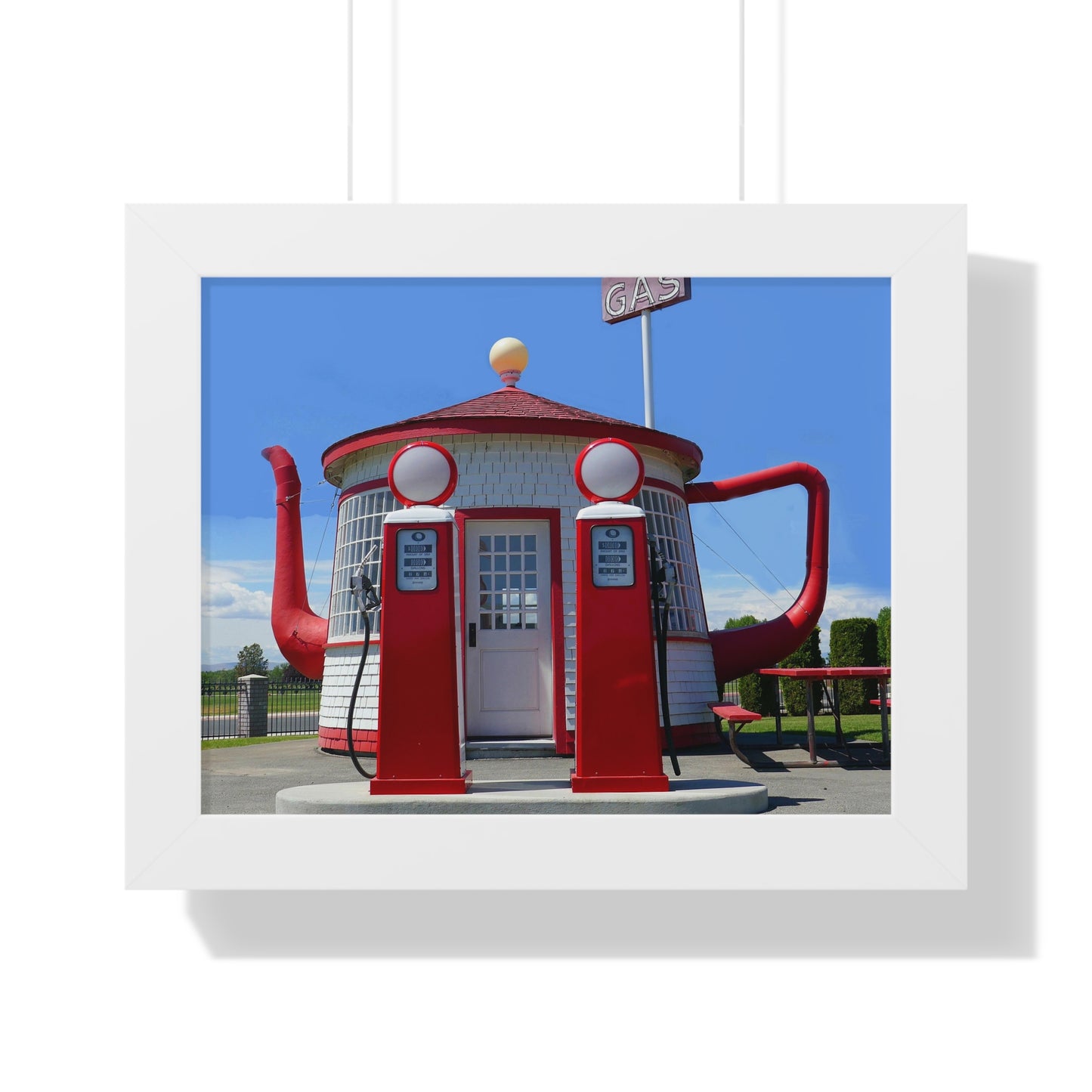 Awesome Teapot Dome Service Station - Framed Horizontal Poster