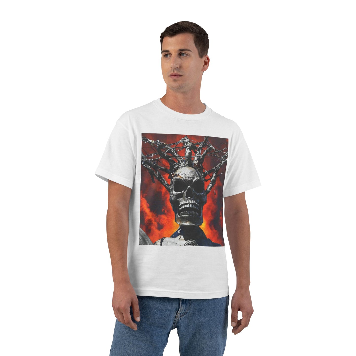 Skull Warrior Inferno Stare - Beefy-T®  Short-Sleeve T-Shirt