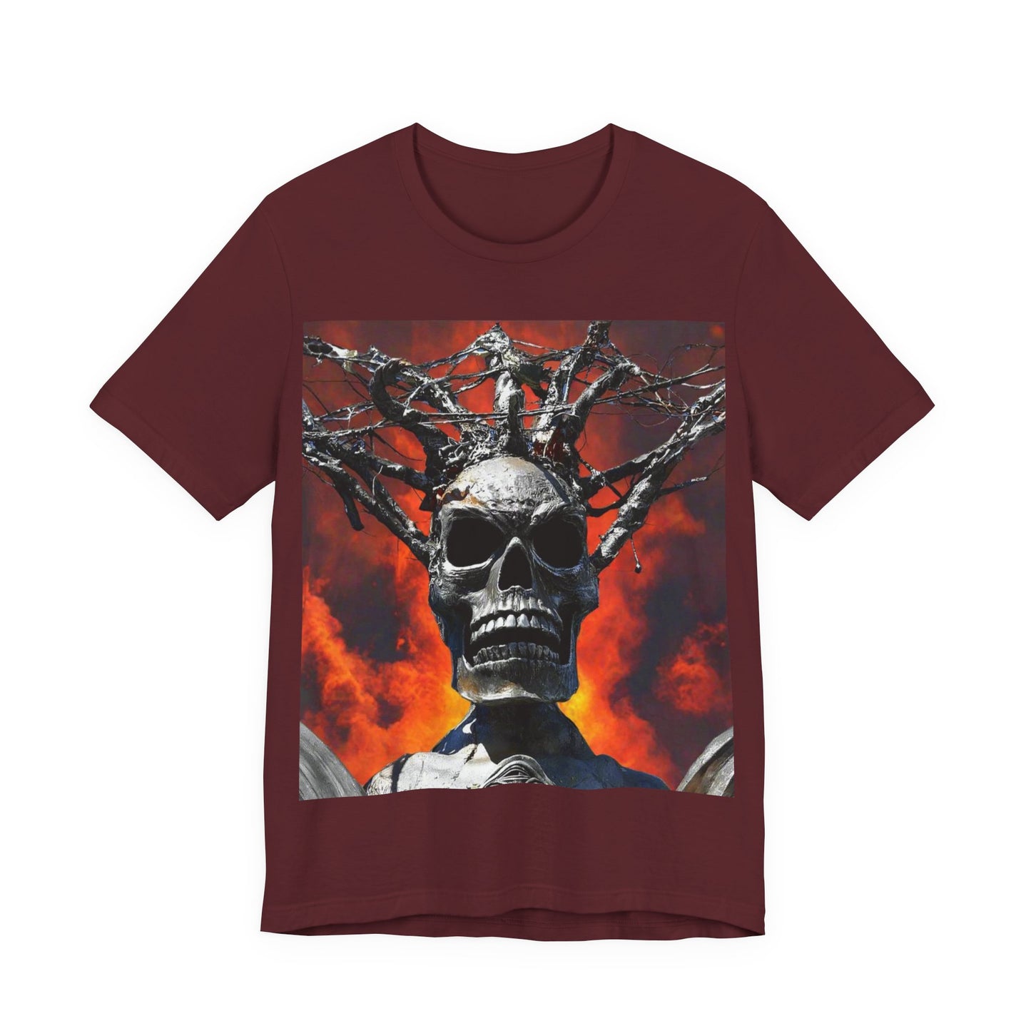 Skull Warrior Inferno Stare - Unisex Jersey Short Sleeve Tee
