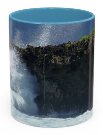 Surfer's Saving Rope - Accent Coffee Mug (11, 15oz)