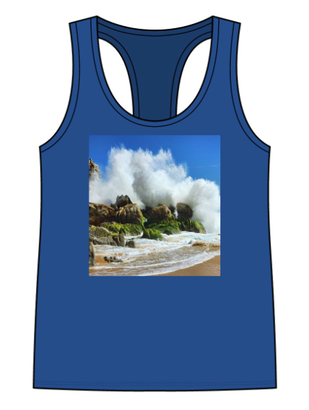 Divorce Beach - Women's Jersey Racerback Tank