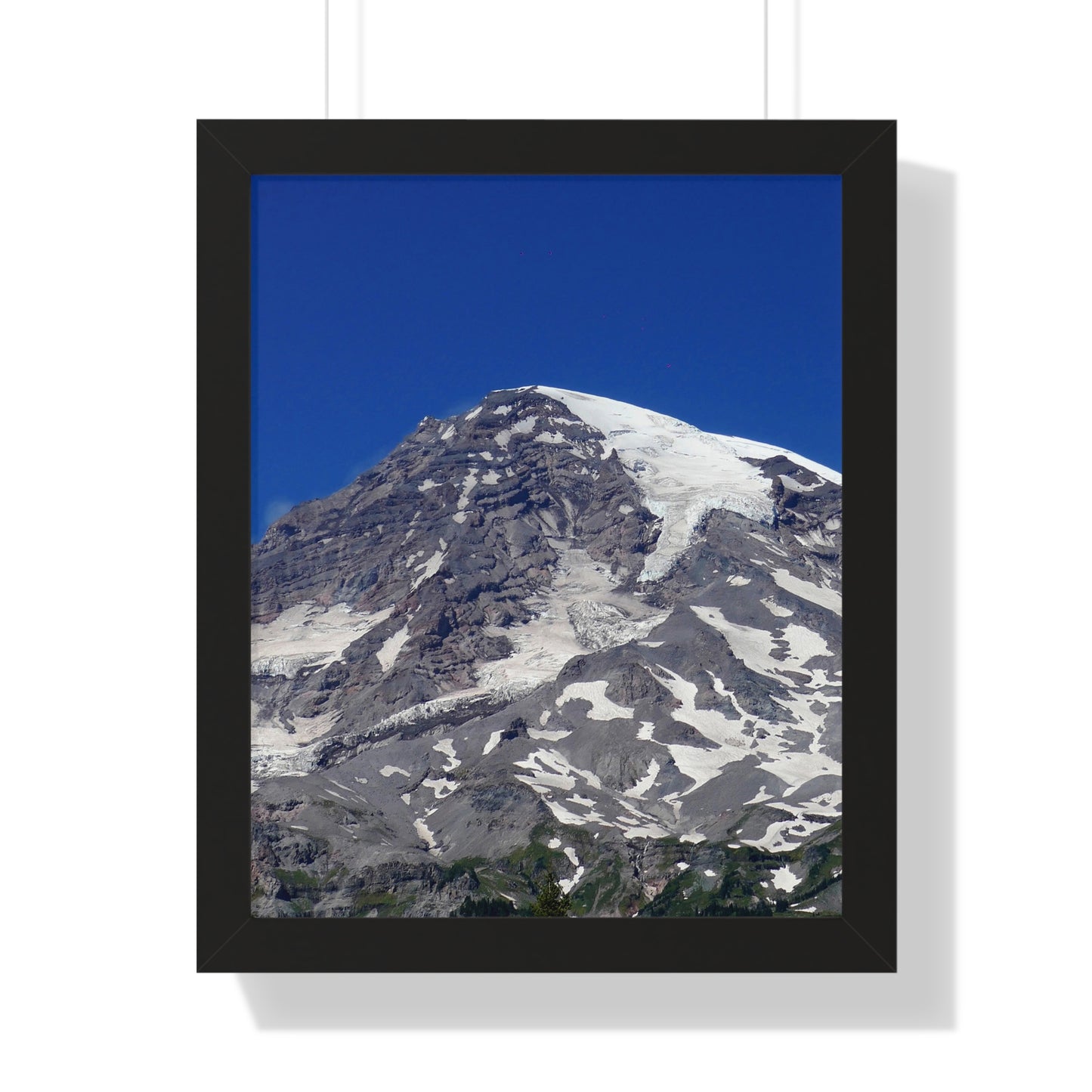 Majestic Mt. Rainier - Framed Vertical Poster