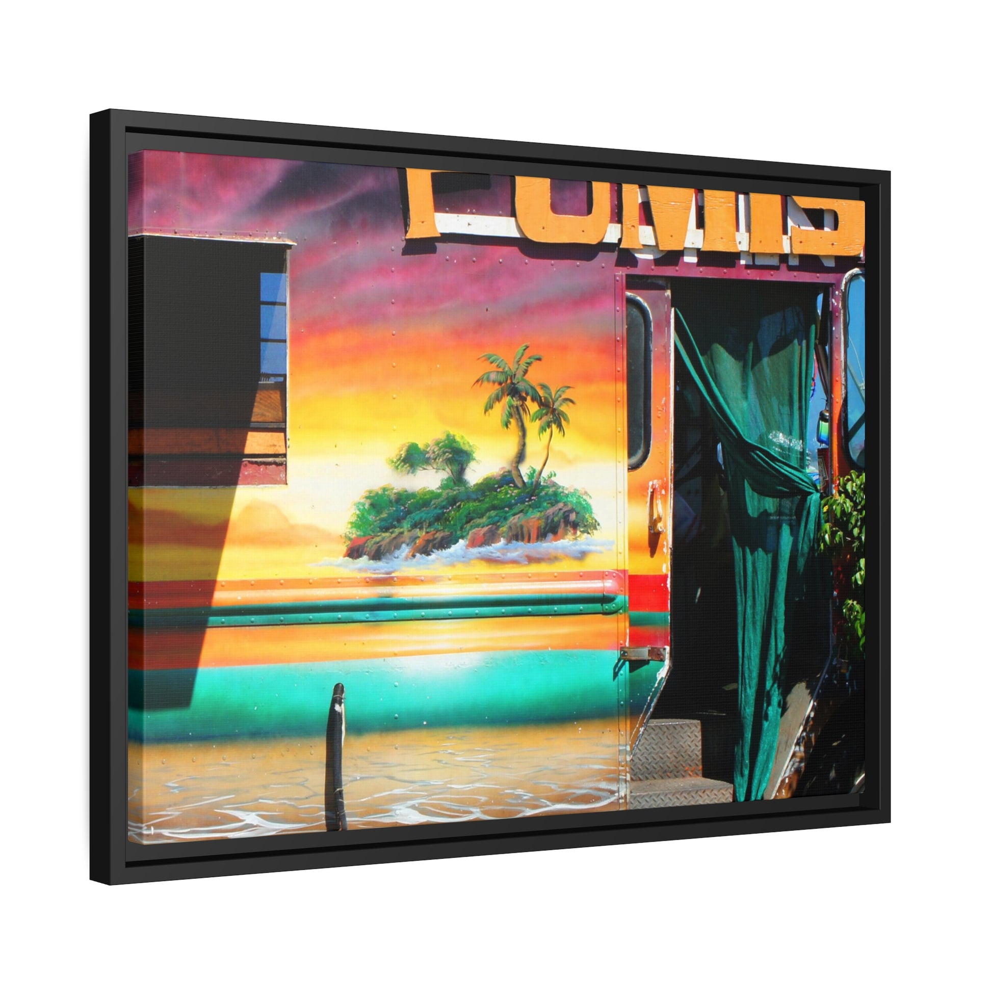 Island Love - Matte Canvas, Black Frame - Fry1Productions