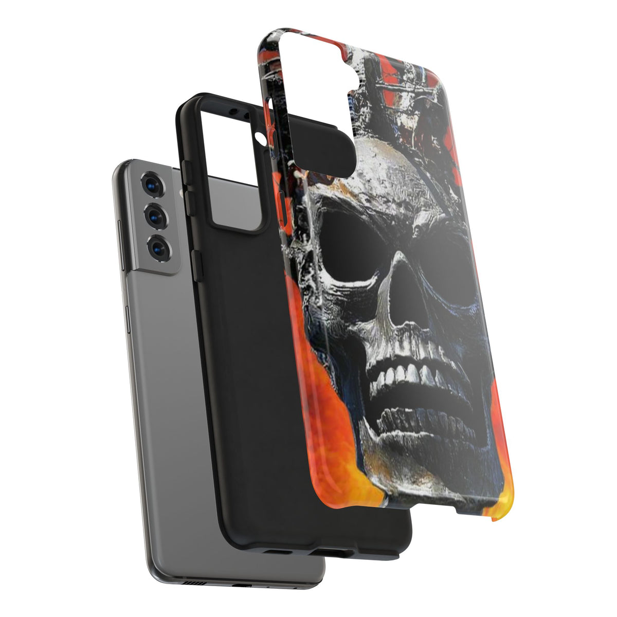 Skull Warrior Inferno Stare (v1) - Tough Phone Cases