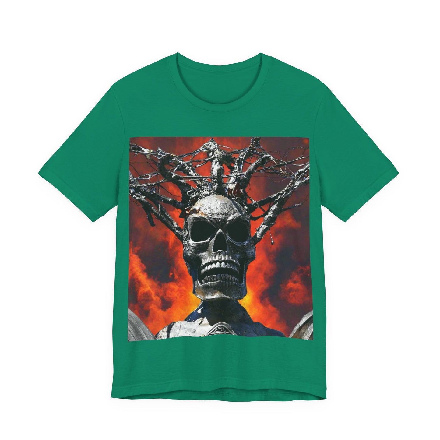 Skull Warrior Inferno Stare - Unisex Jersey Short Sleeve Tee