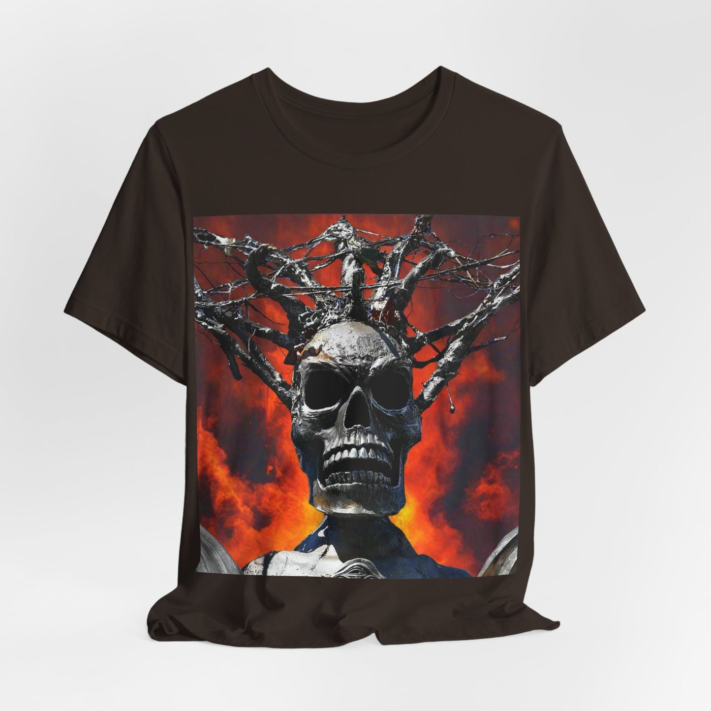 Skull Warrior Inferno Stare - Unisex Jersey Short Sleeve Tee