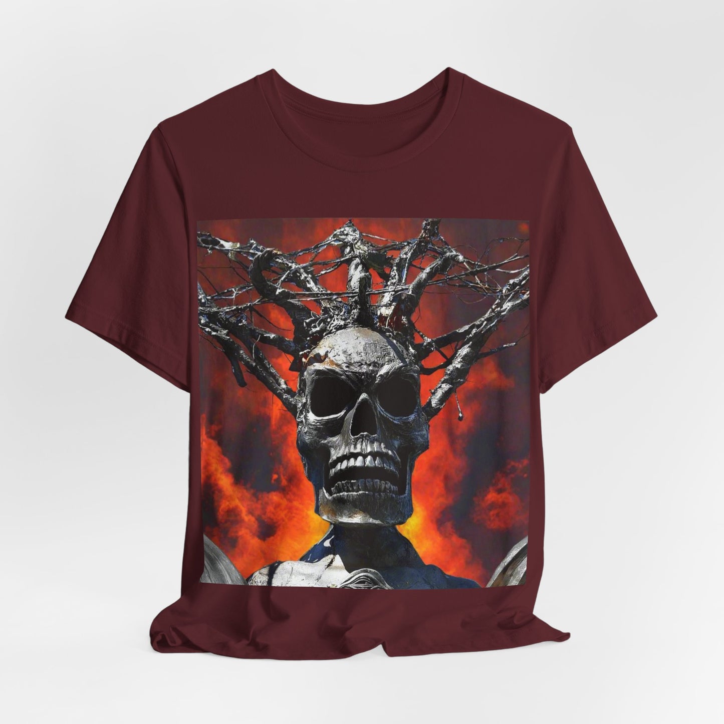 Skull Warrior Inferno Stare - Unisex Jersey Short Sleeve Tee