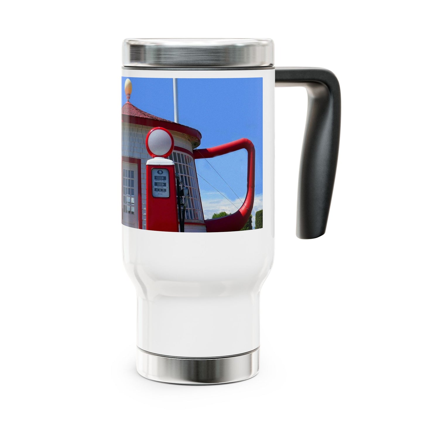 Awesome Teapot Dome Service Station - Stainless Steel Travel Mug with Handle, 14oz