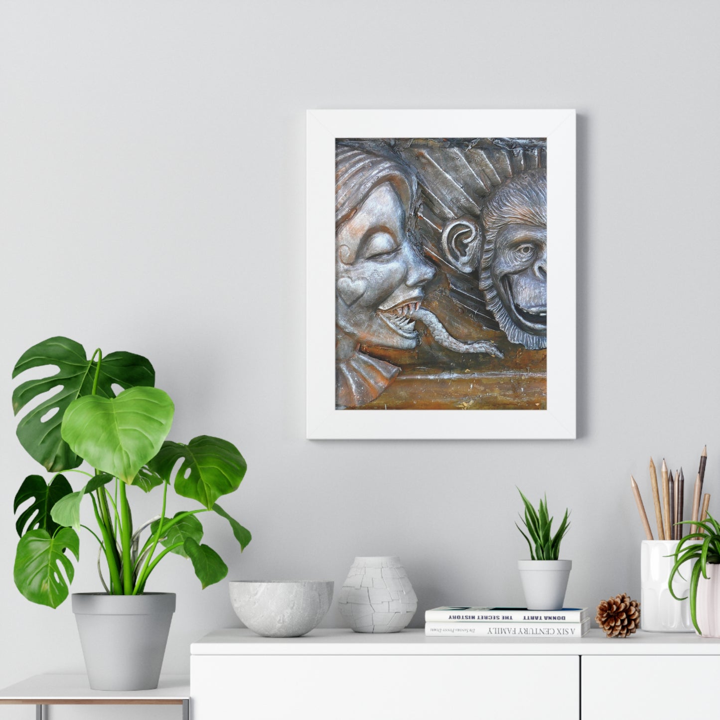 Snakily Speaking - Framed Vertical Poster