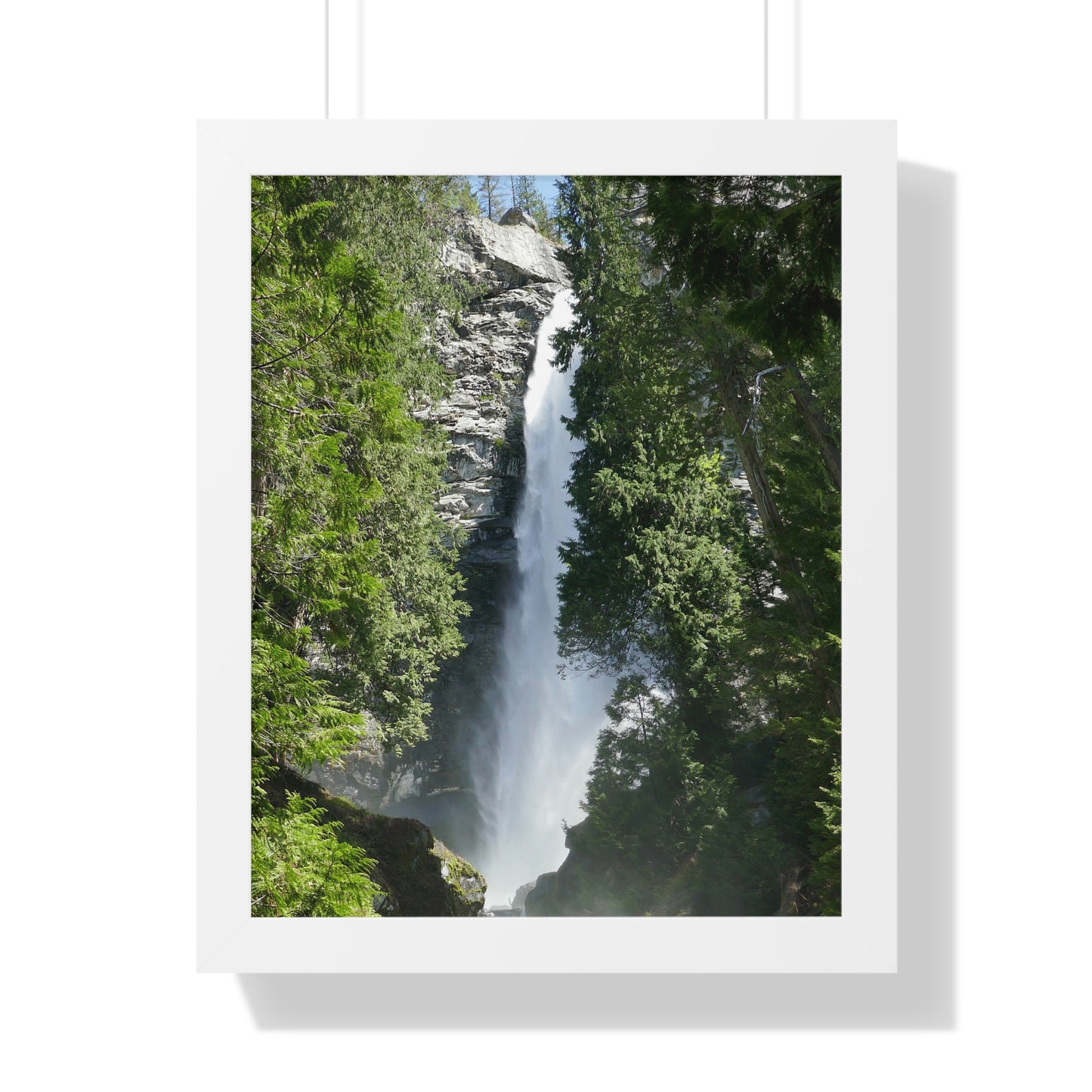 Roaring Rainbow Falls -  Framed Vertical Poster