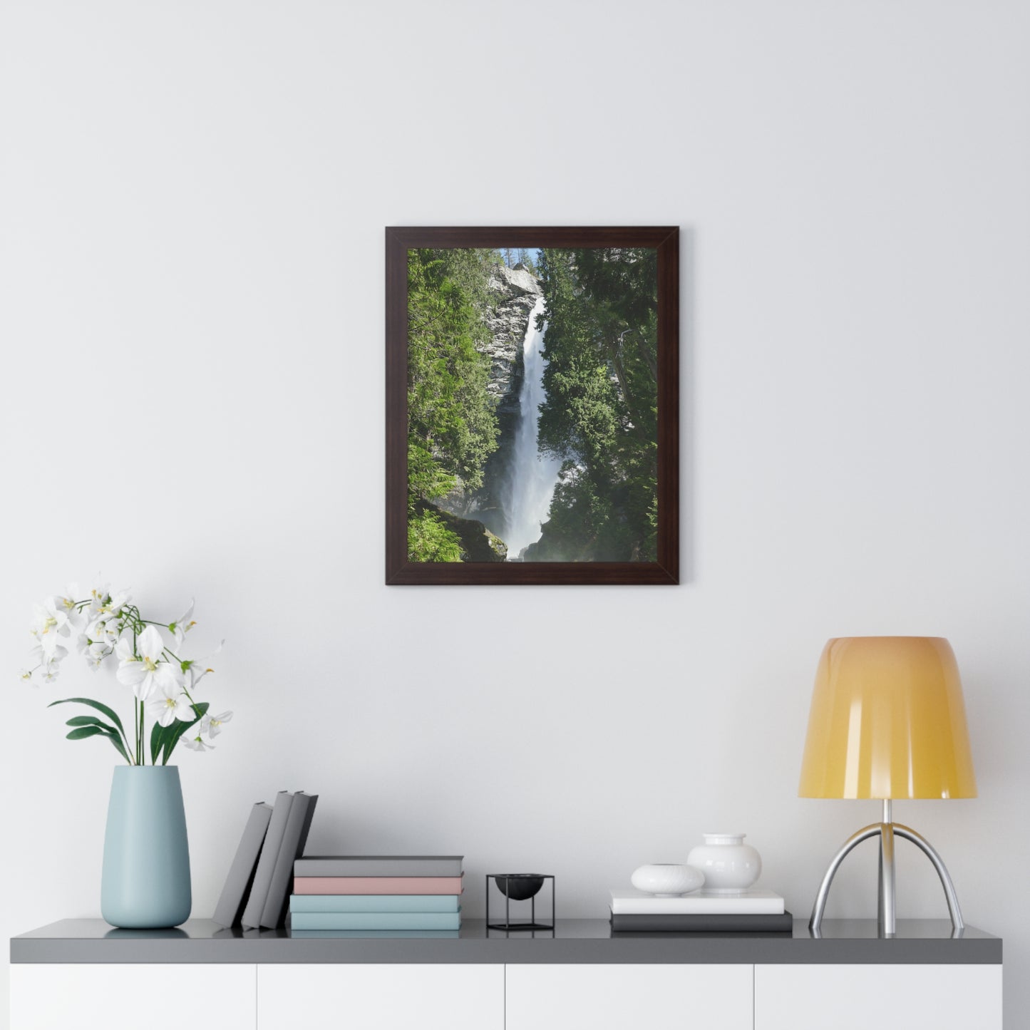 Roaring Rainbow Falls -  Framed Vertical Poster