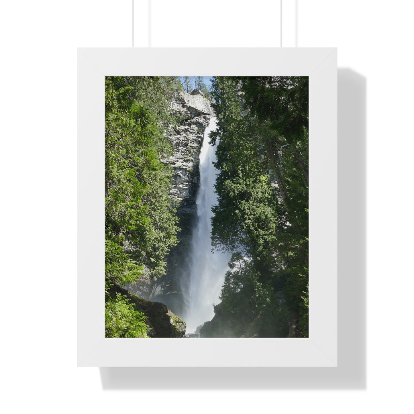 Roaring Rainbow Falls -  Framed Vertical Poster