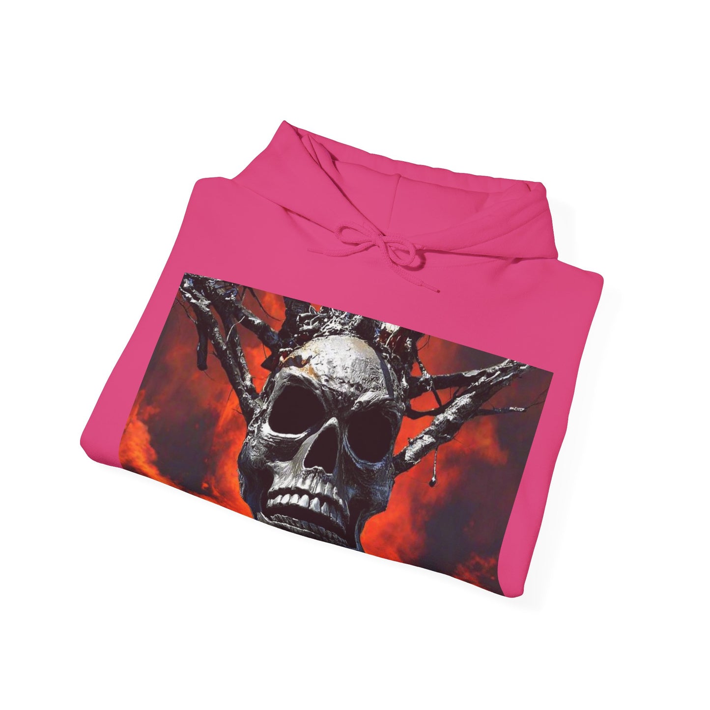 Skull Warrior Inferno Stare - Unisex Heavy Blend Hooded Sweatshirt