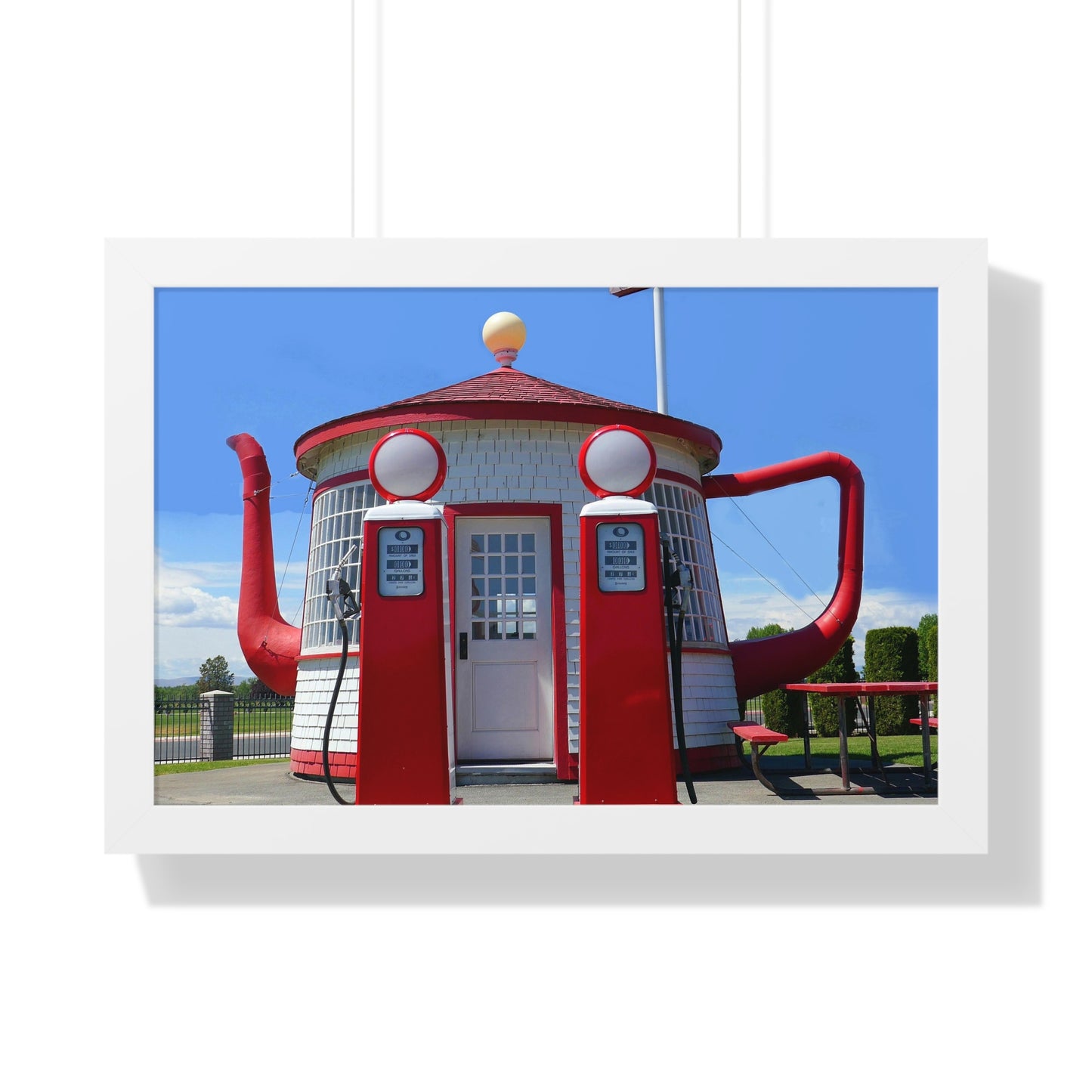 Awesome Teapot Dome Service Station - Framed Horizontal Poster