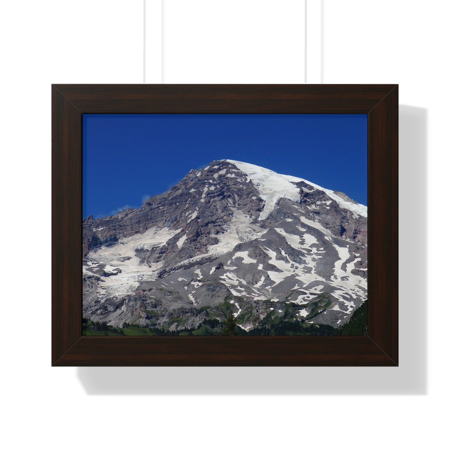 Majestic Mt. Rainier - Framed Horizontal Poster