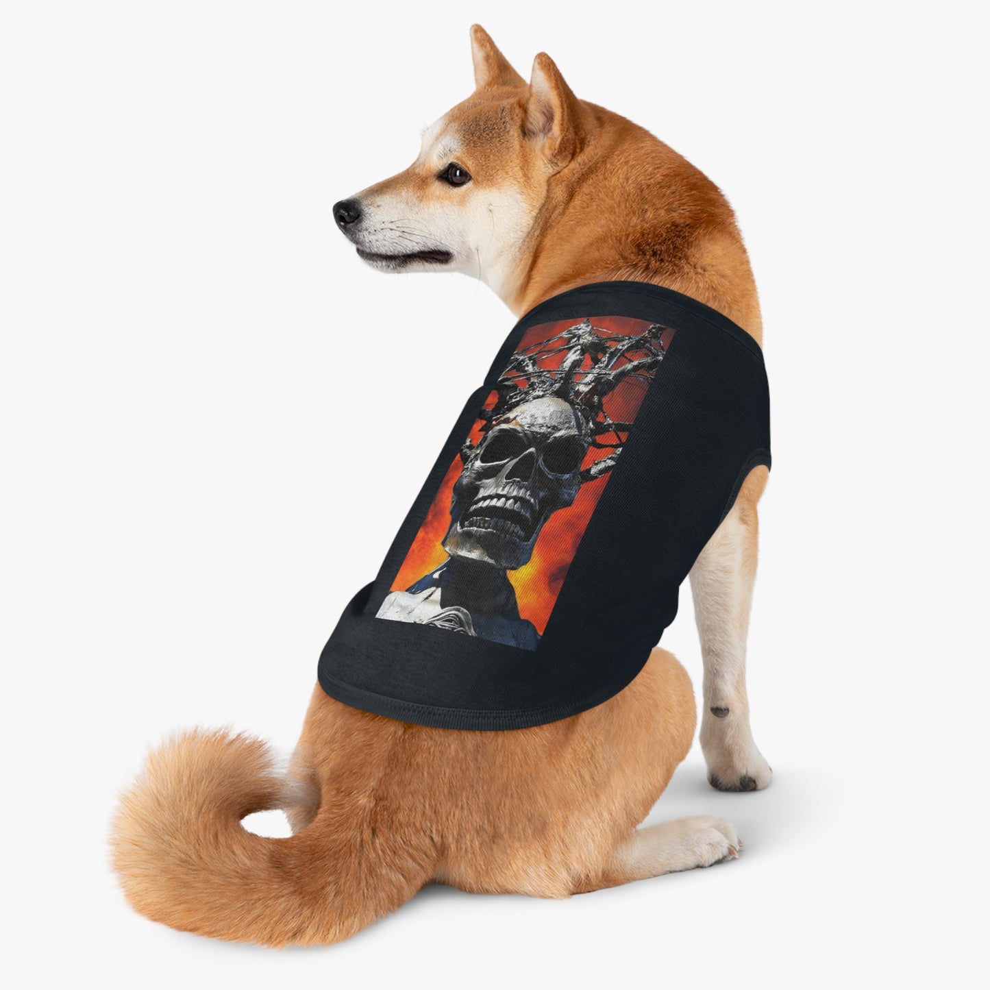 Skull Warrior Inferno Stare - Pet Tank Top