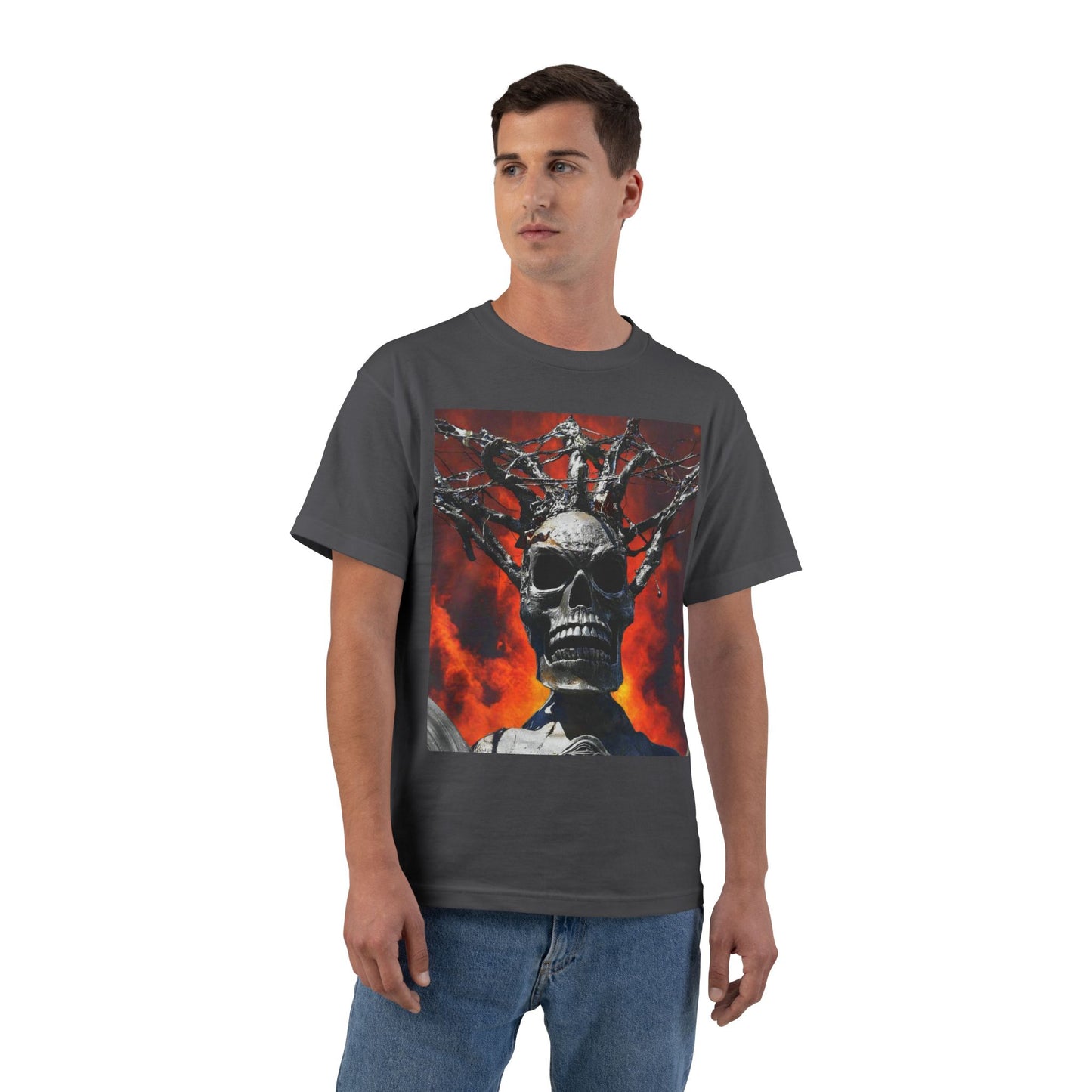Skull Warrior Inferno Stare - Beefy-T®  Short-Sleeve T-Shirt