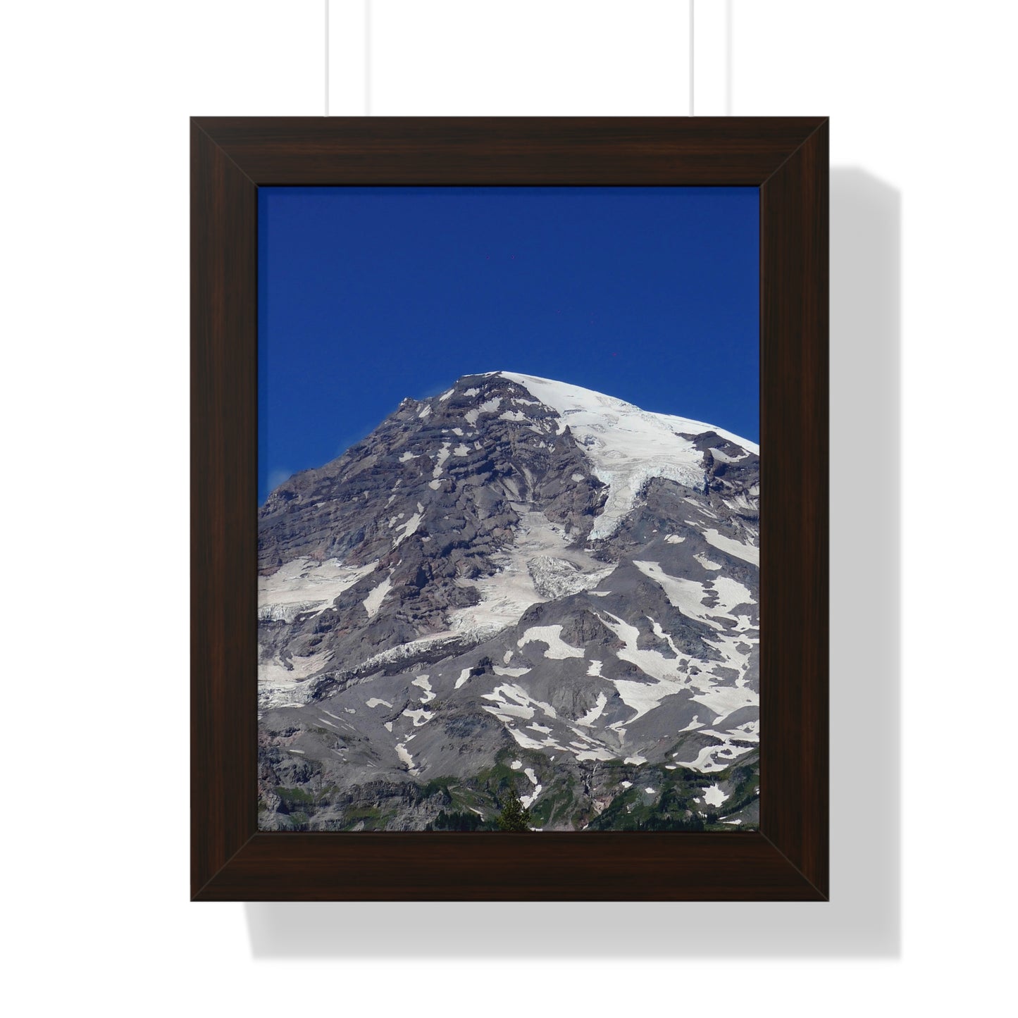 Majestic Mt. Rainier - Framed Vertical Poster