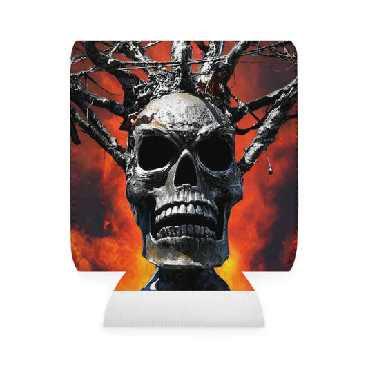Skull Warrior Inferno Stare - Can Cooler Neoprene Sleeve 12oz