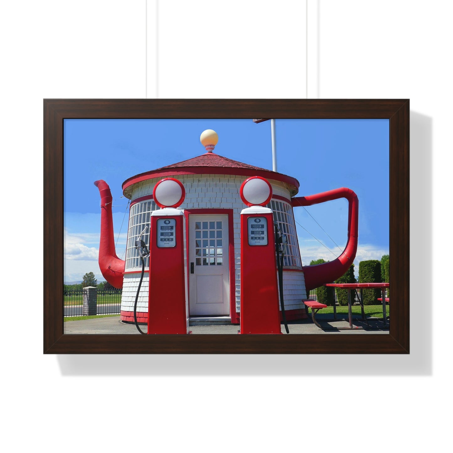 Awesome Teapot Dome Service Station - Framed Horizontal Poster