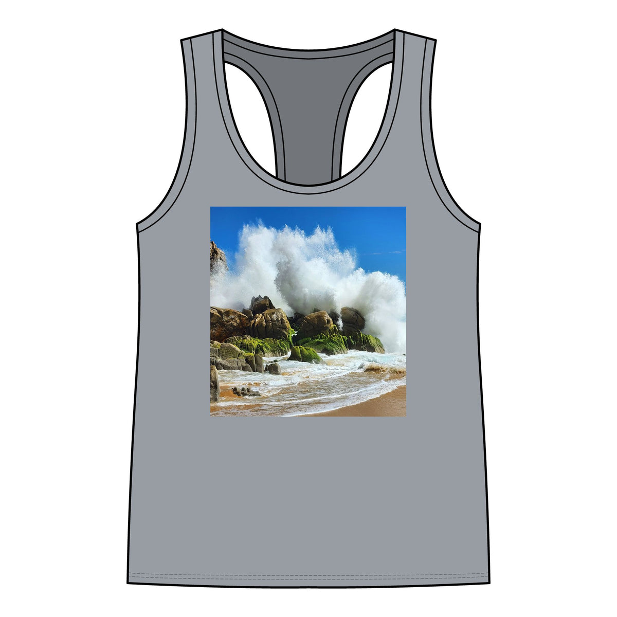 Divorce Beach - Women's Jersey Racerback Tank