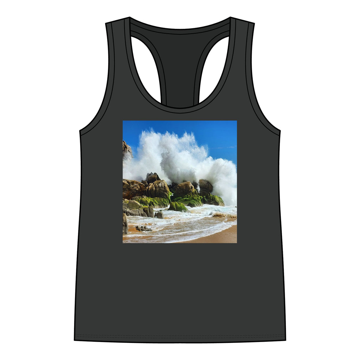 Divorce Beach - Women's Jersey Racerback Tank