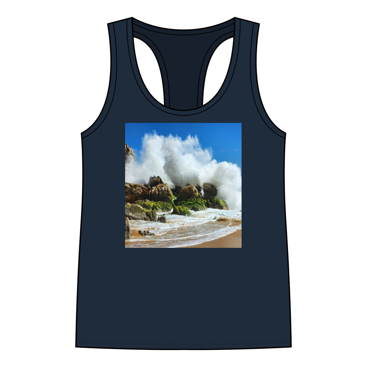 Divorce Beach - Women's Jersey Racerback Tank