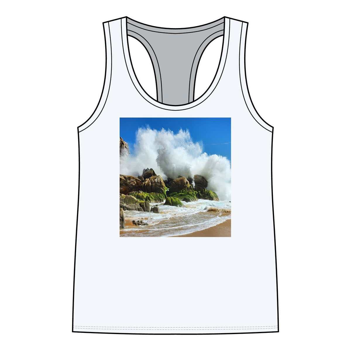 Divorce Beach - Women's Jersey Racerback Tank