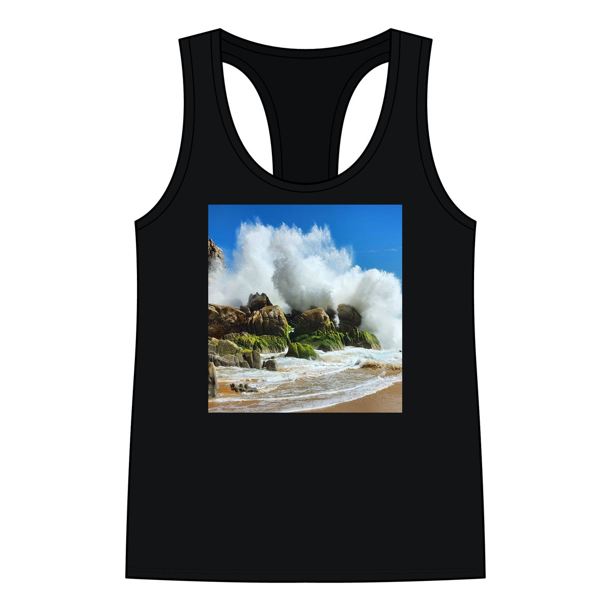 Divorce Beach - Women's Jersey Racerback Tank