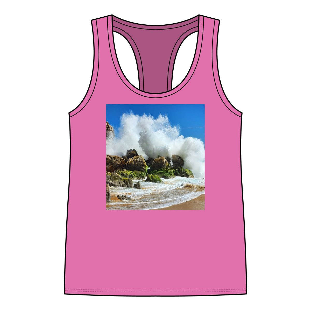 Divorce Beach - Women's Jersey Racerback Tank